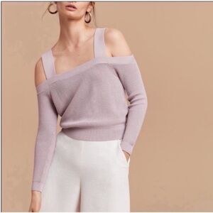Wilfred Antenne Cold Shoulder‎ Sweater Size Medium Spring Pastel Purple